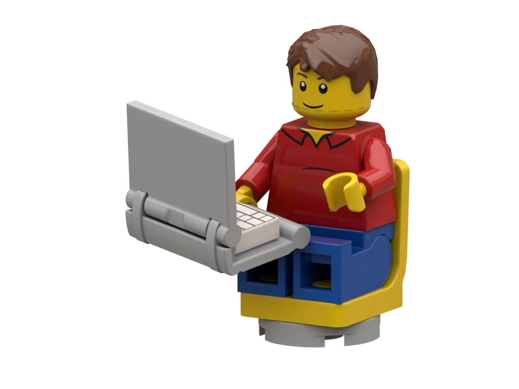 LEGO Minifig met laptop